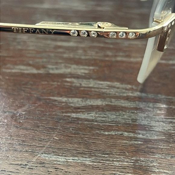 Tiffany Lunettes T784 C4 23k gold plated black gold rimless eyeglasses - Picture 15 of 16